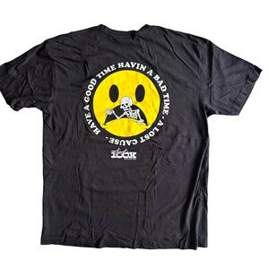 A Lost Cause Men’s Graphic T-Shirt – Sad Face Print Tee – Size XL